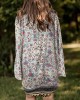 Floral Tribal Pattern Print Open Front Loose Cardigan